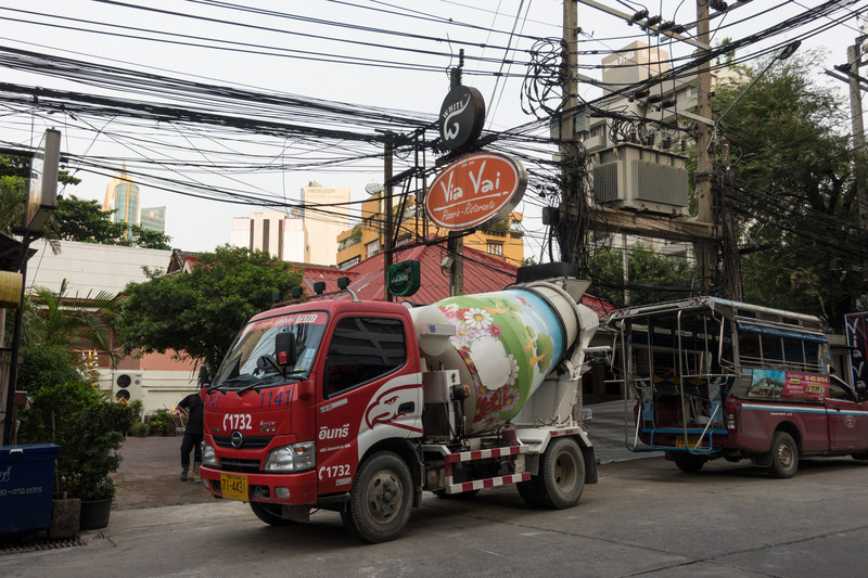 colorful cement mixer