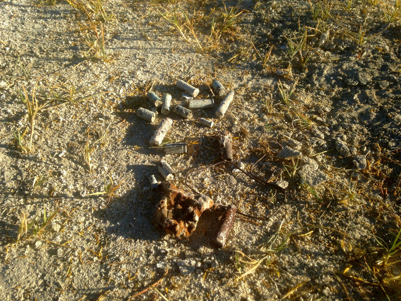 old rusted bullet casings