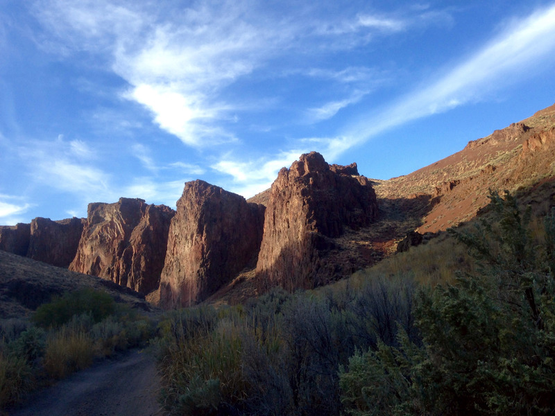 3 bluffs in High Rock Canyon