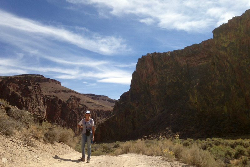 Stacy on the trail