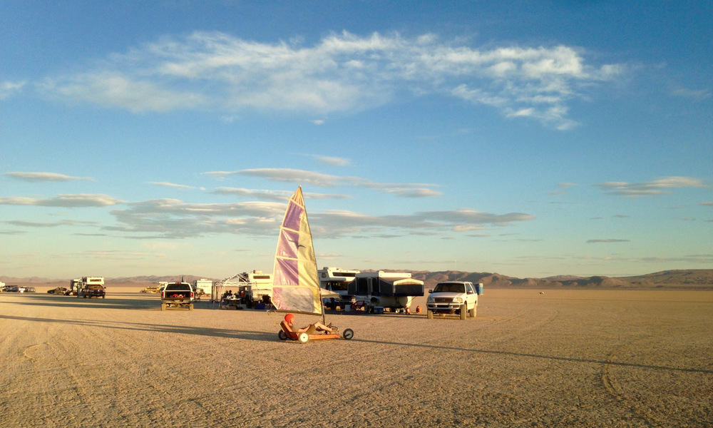 windsurfer in camp