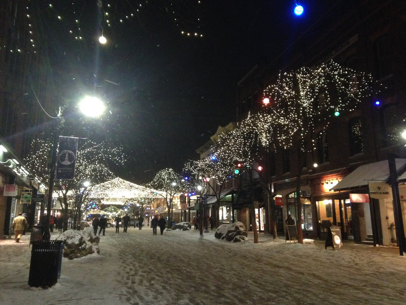 snow covering the street