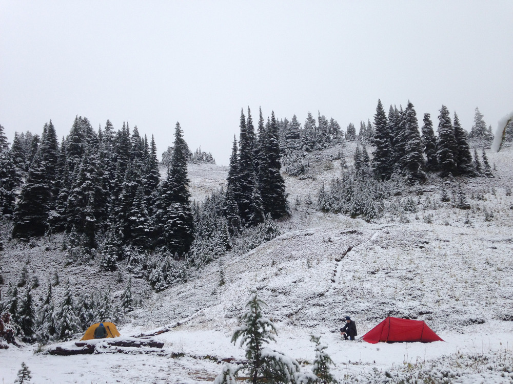 tents in the snow