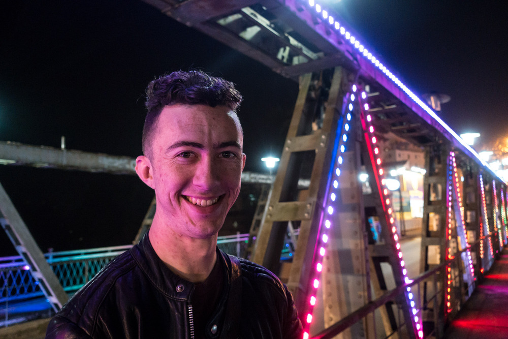 Jake standing on the Hà Giang bridge