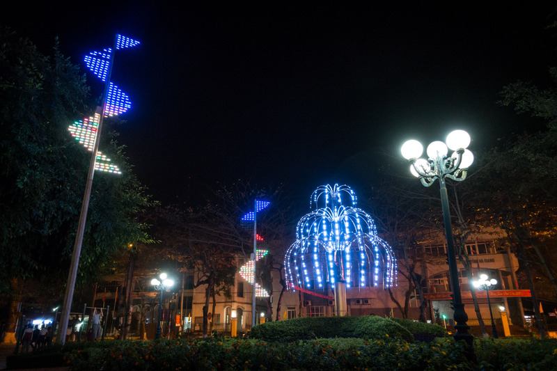 lit-up sculptures in Hà Giang
