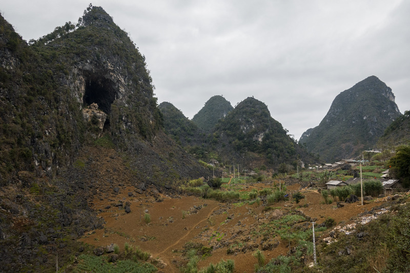 cave on the side of the karst