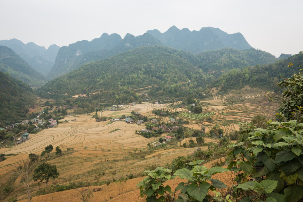 boys sitting in the field far below