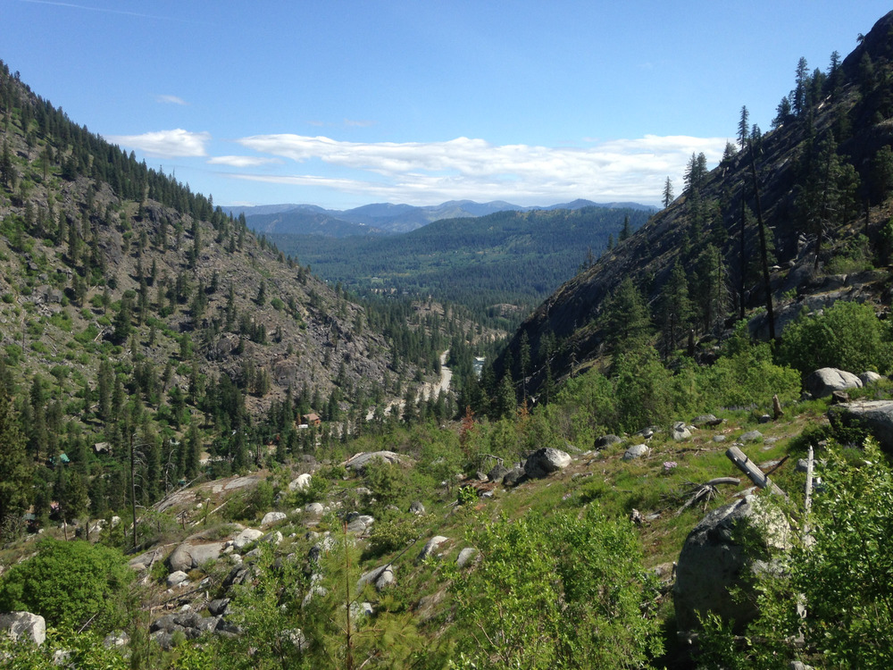 the road, visible at the start of the trail