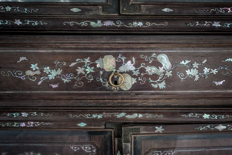 mother-of-pearl cabinet inlay