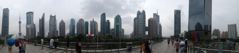 panoramic view of the financial district during the day