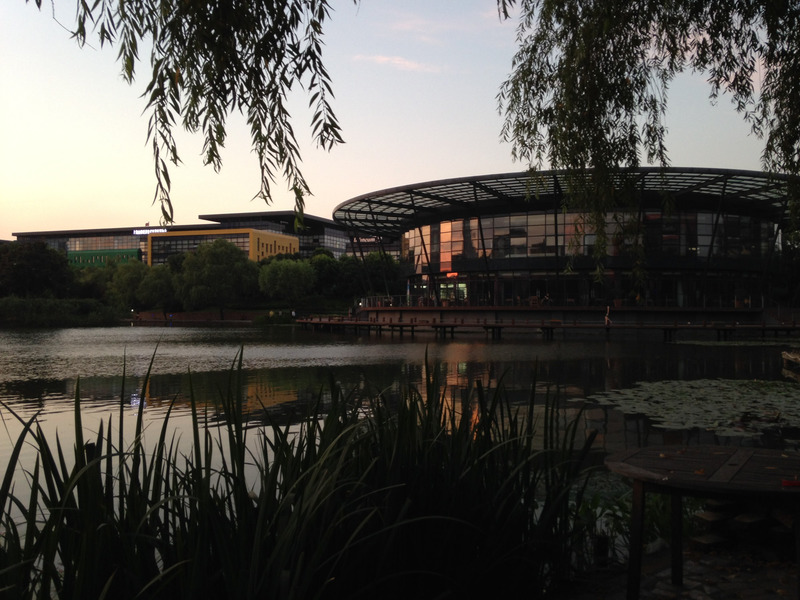 sunset over the lake