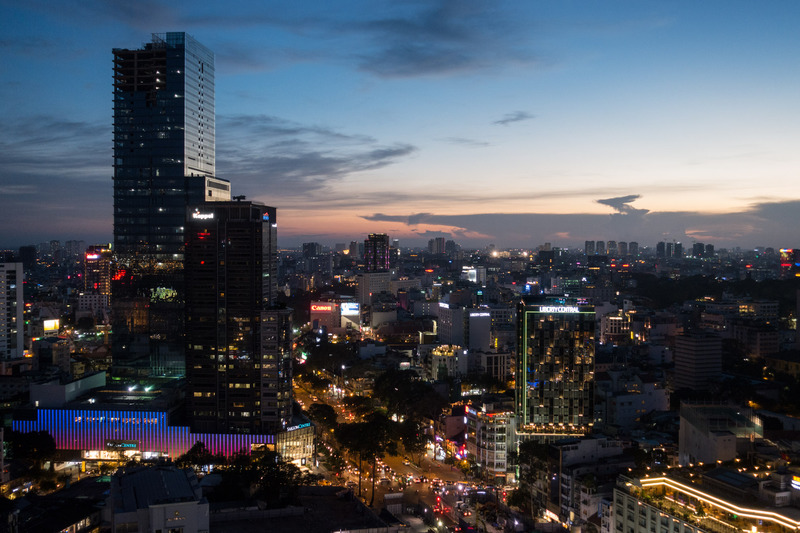 HCMC skyline at dusk