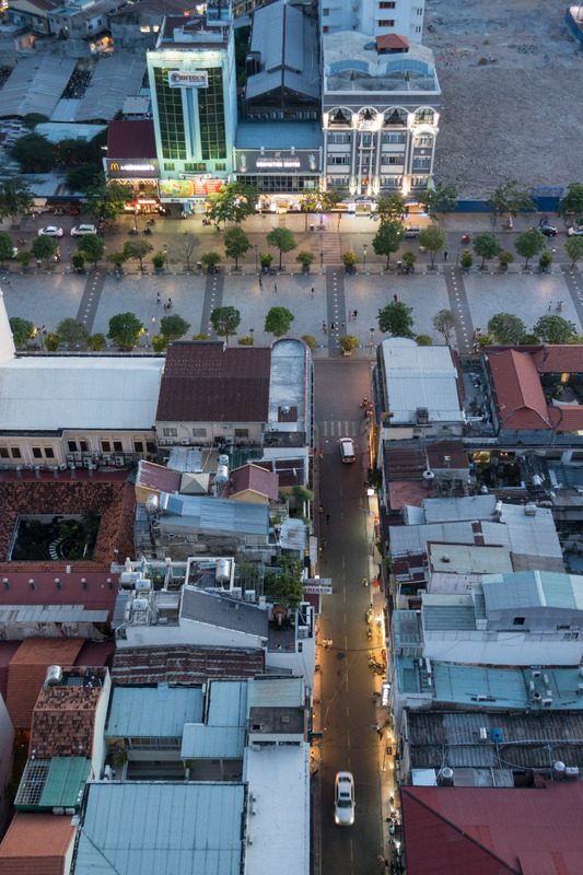 T-shaped street, seen from above