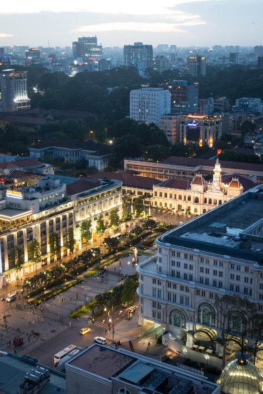 walking street, seen from above