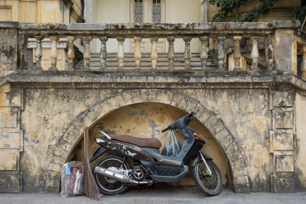 parked motorcycle