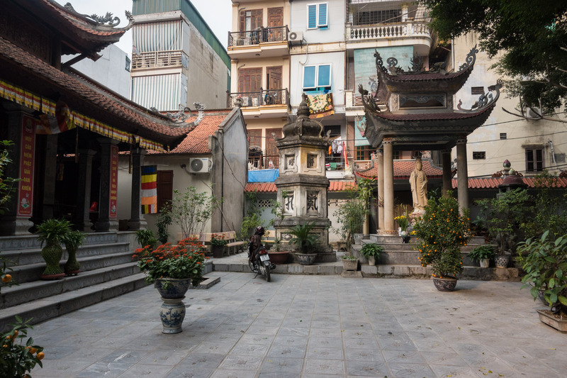 quiet temple courtyard