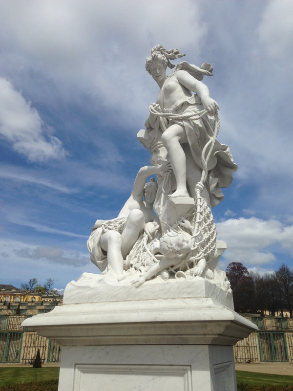 marble statue in the garden