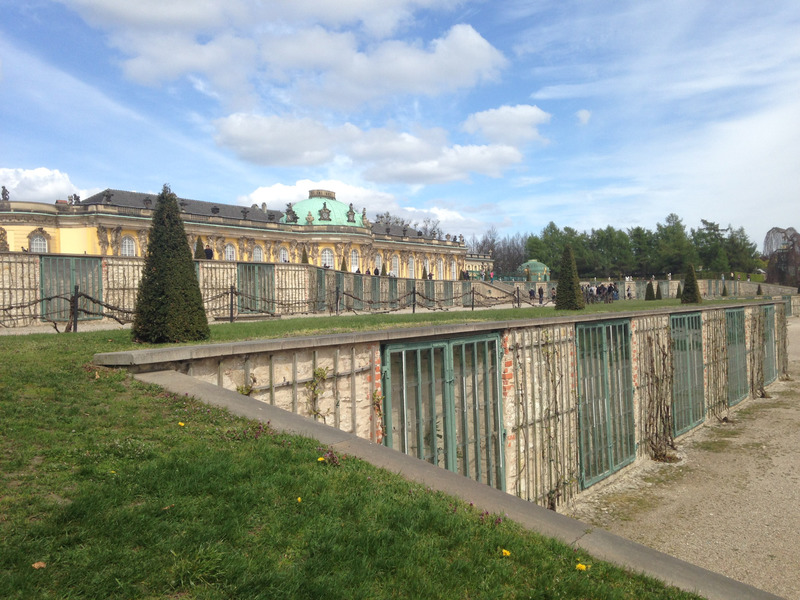 terraces behind the palace