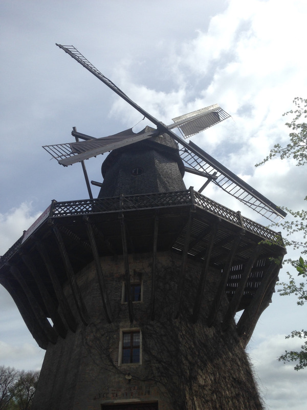 wooden windmill