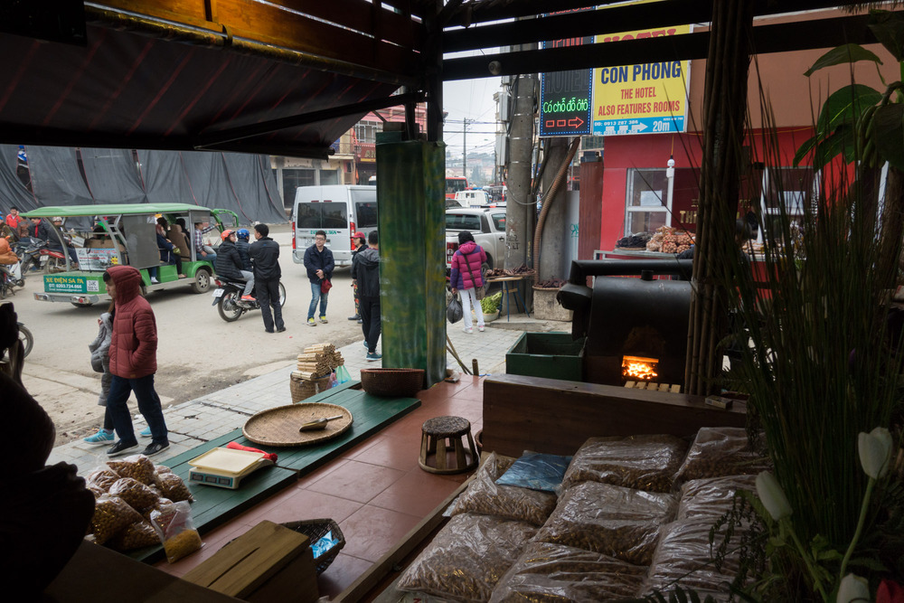 stand selling roasted chestnuts