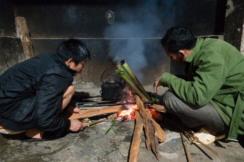 homestay hosts cooking dinner