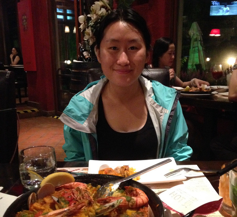 Wenrui with paella