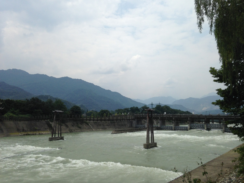 wooden bridge over the river