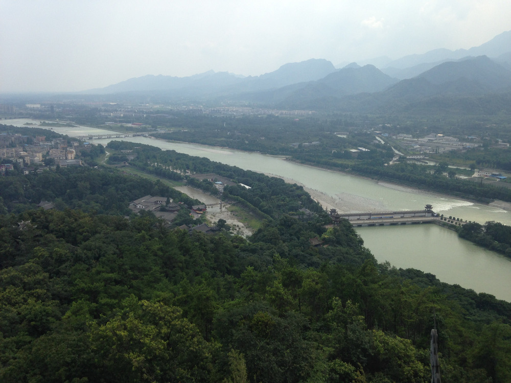 aerial view of river