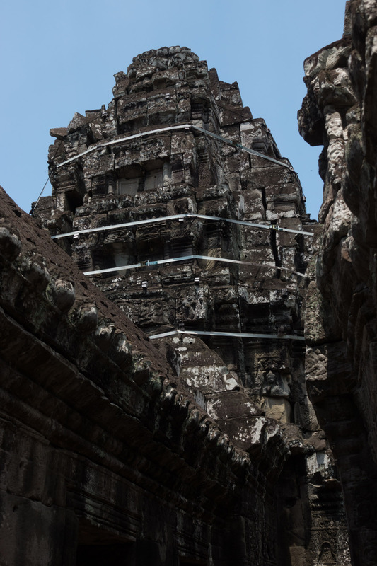 Banteay Kdei tower held together with ratchets