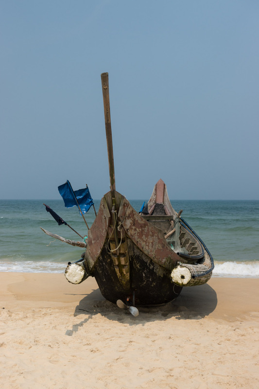 fishing boat on the sand