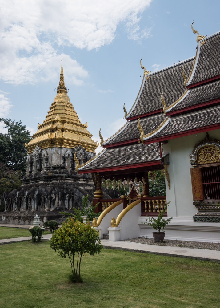grassy lawn at a temple