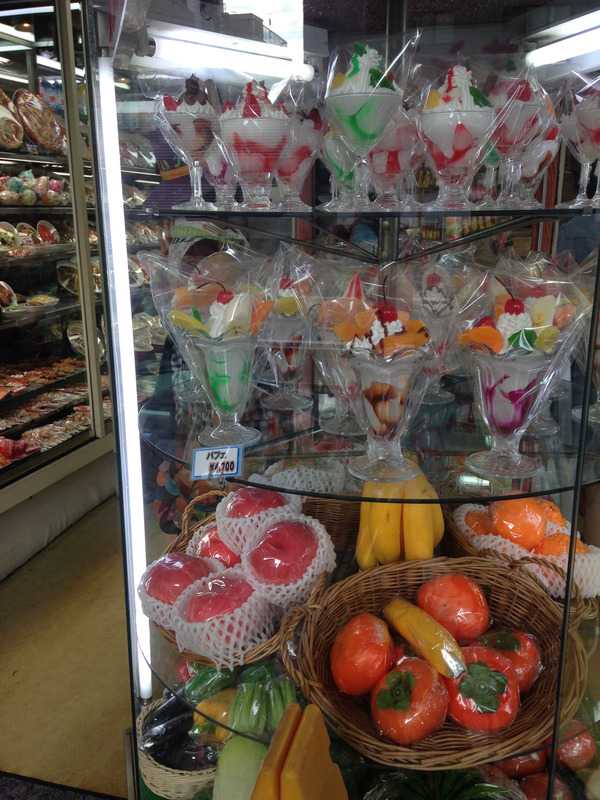 wax ice cream and fruit