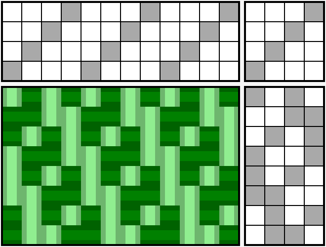 draft for weaving diagonal-stripe pattern